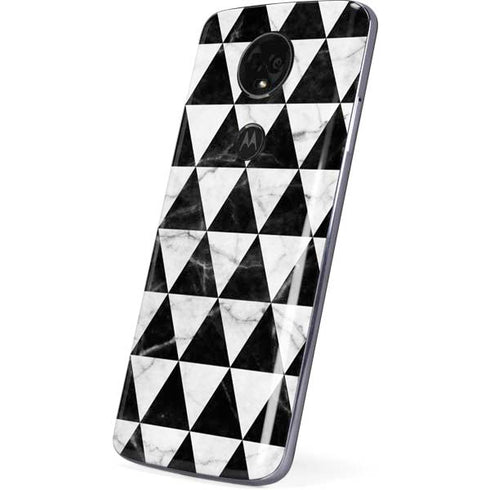 Geometric Marble Moto E5 Plus Skin