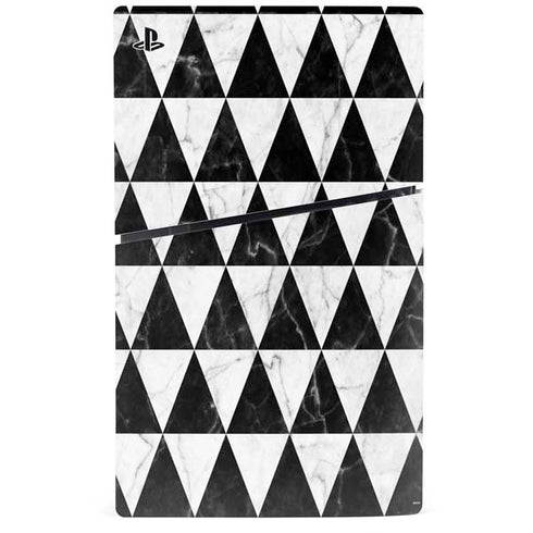 Geometric Marble PS5 Slim Disk Console Skin