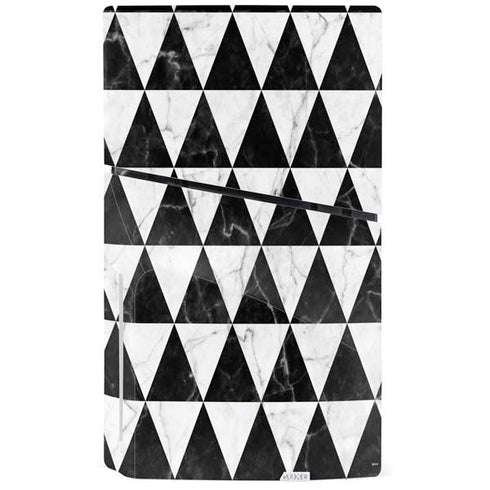 Geometric Marble PS5 Slim Disk Console Skin