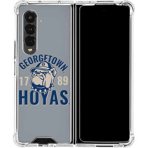 Georgetown University Hoyas 1789 Galaxy Z Fold4 5G Clear Case