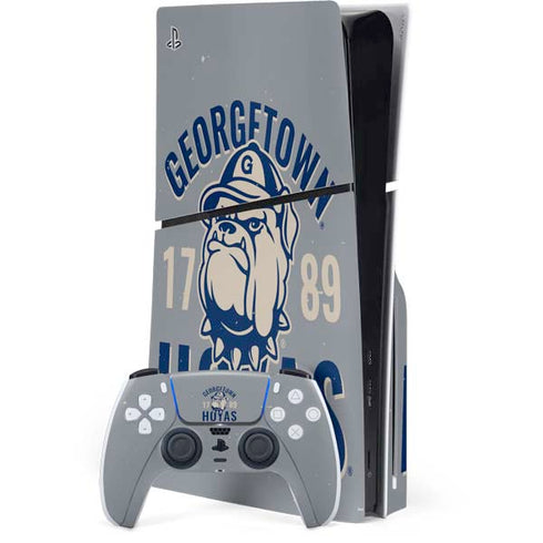 Georgetown University Hoyas 1789 PS5 Slim Disk Bundle Skin