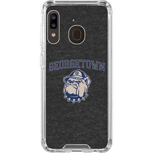 Georgetown University Hoyas Bulldog Galaxy A30 Clear Case