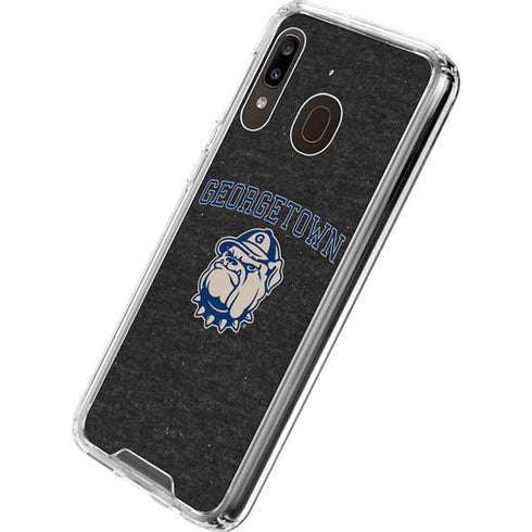 Georgetown University Hoyas Bulldog Galaxy A30 Clear Case