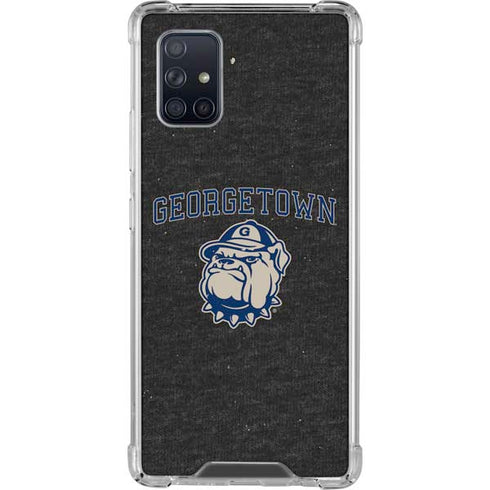 Georgetown University Hoyas Bulldog Galaxy A71 5G Clear Case