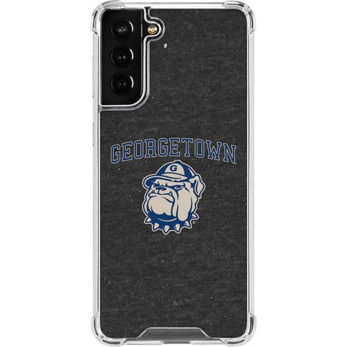 Georgetown University Hoyas Bulldog Galaxy S21 FE Clear Case