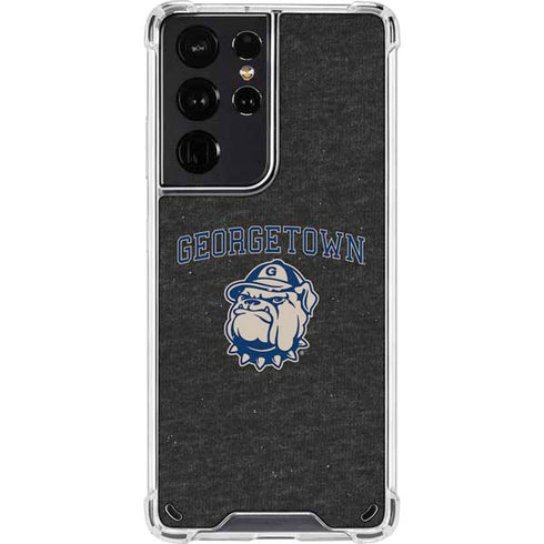 Georgetown University Hoyas Bulldog Galaxy S21 Ultra 5G Clear Case