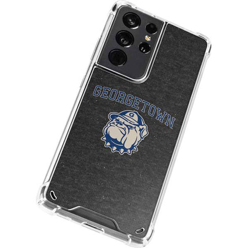 Georgetown University Hoyas Bulldog Galaxy S21 Ultra 5G Clear Case