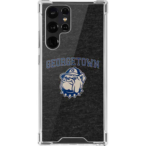 Georgetown University Hoyas Bulldog Galaxy S22 Ultra Clear Case
