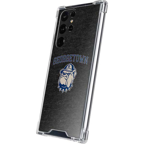 Georgetown University Hoyas Bulldog Galaxy S22 Ultra Clear Case