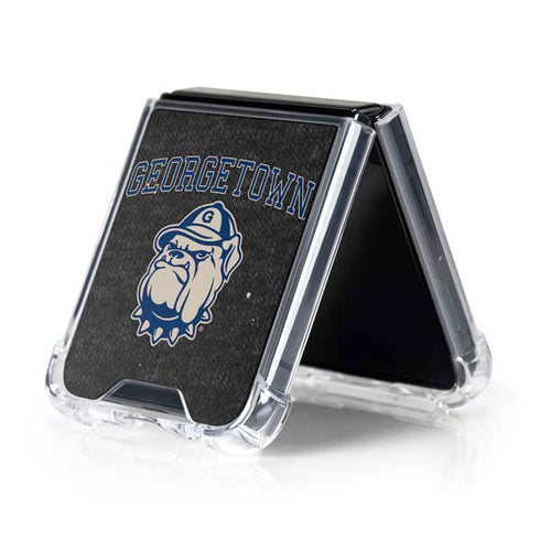 Georgetown University Hoyas Bulldog Galaxy Z Flip5 5G Clear Case