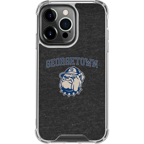 Georgetown University Hoyas Bulldog iPhone 15 Pro Clear Case