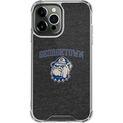 Georgetown University Hoyas Bulldog iPhone 14 Pro Max Clear Case