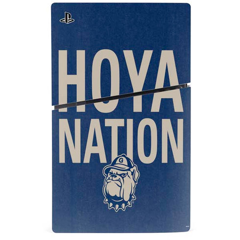 Georgetown University Hoyas Bulldog PS5 Slim Disk Console Skin
