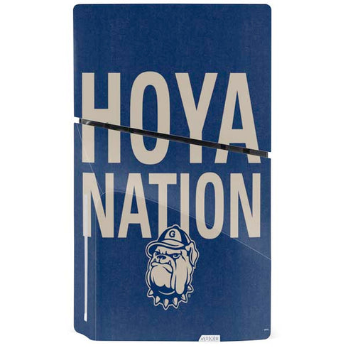 Georgetown University Hoyas Bulldog PS5 Slim Disk Console Skin