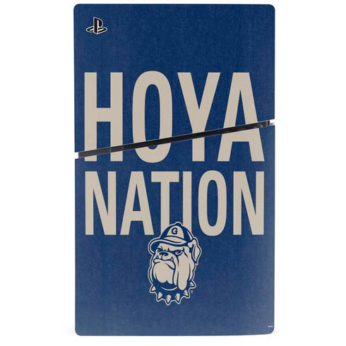Georgetown University Hoyas Bulldog PS5 Slim Digital Edition Console Skin