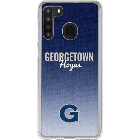 Georgetown University Hoyas Galaxy A21 Clear Case