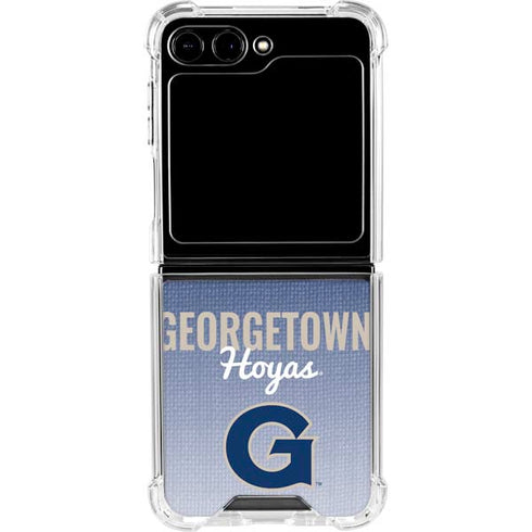 Georgetown University Hoyas Galaxy Z Flip5 5G Clear Case