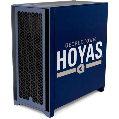 Georgetown University Hoyas Stripe Corsair 4000D Tempered Glass Mid-Tower ATX Case Skin