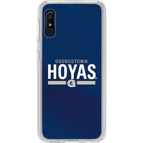 Georgetown University Hoyas Stripe Galaxy A10e Clear Case