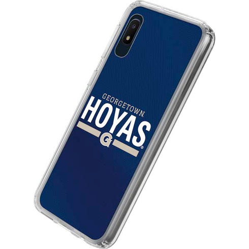 Georgetown University Hoyas Stripe Galaxy A10e Clear Case