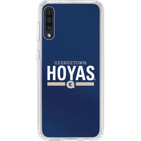 Georgetown University Hoyas Stripe Galaxy A50 Clear Case
