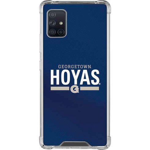 Georgetown University Hoyas Stripe Galaxy A51 5G Clear Case