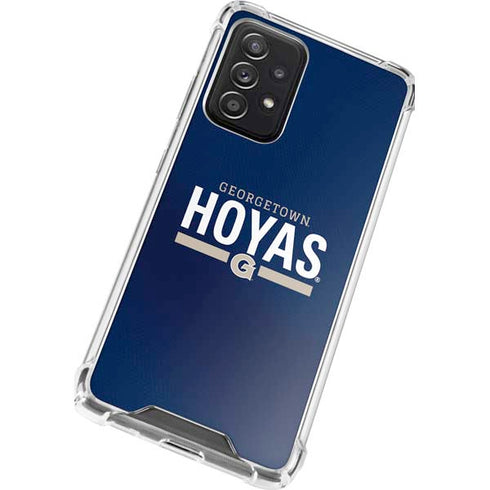 Georgetown University Hoyas Stripe Galaxy A52 5G Clear Case