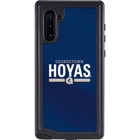Georgetown University Hoyas Stripe Galaxy Note 10 Waterproof Case