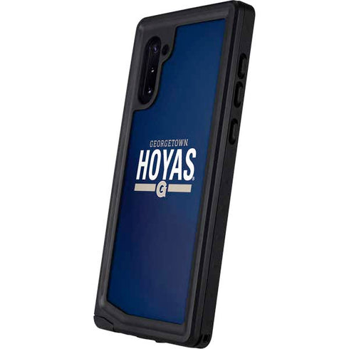 Georgetown University Hoyas Stripe Galaxy Note 10 Waterproof Case