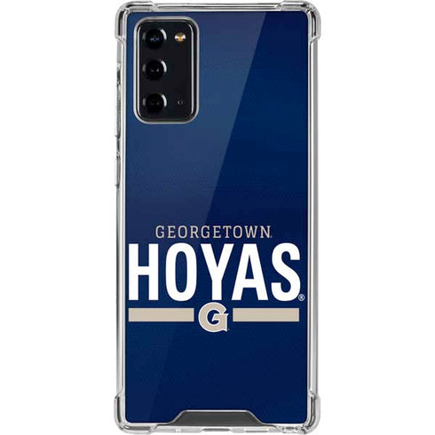 Georgetown University Hoyas Stripe Galaxy Note20 5G Clear Case