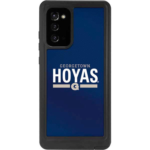 Georgetown University Hoyas Stripe Galaxy Note20 5G Waterproof Case