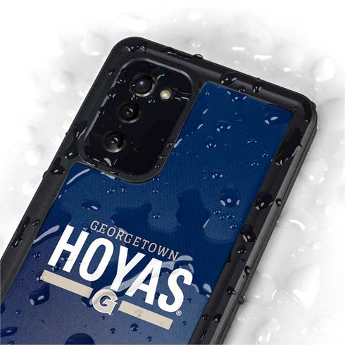 Georgetown University Hoyas Stripe Galaxy Note20 5G Waterproof Case