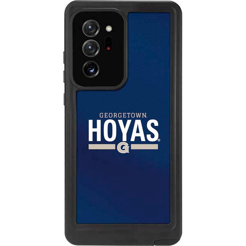 Georgetown University Hoyas Stripe Galaxy Note20 Ultra 5G Waterproof Case