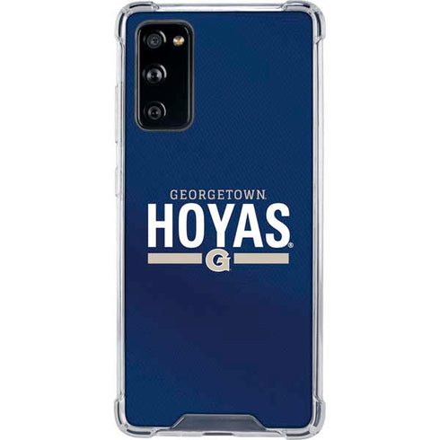 Georgetown University Hoyas Stripe Galaxy S20 FE Clear Case