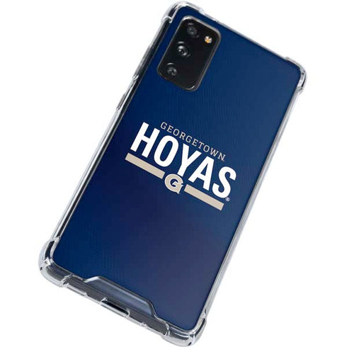 Georgetown University Hoyas Stripe Galaxy S20 FE Clear Case
