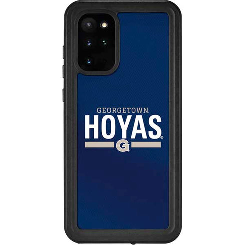 Georgetown University Hoyas Stripe Galaxy S20 Plus Waterproof Case