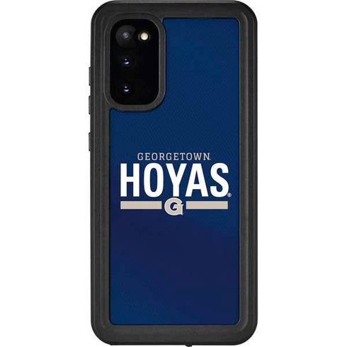 Georgetown University Hoyas Stripe Galaxy S20 Waterproof Case