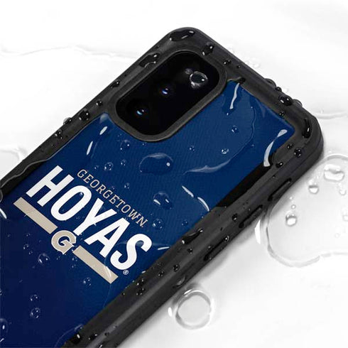 Georgetown University Hoyas Stripe Galaxy S20 Waterproof Case