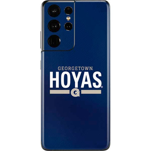 Georgetown University Hoyas Stripe Galaxy S21 Ultra 5G Skin
