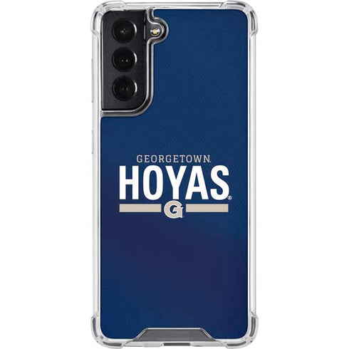 Georgetown University Hoyas Stripe Galaxy S22 Clear Case