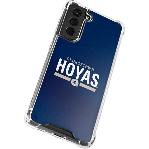 Georgetown University Hoyas Stripe Galaxy S22 Plus Clear Case