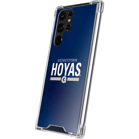 Georgetown University Hoyas Stripe Galaxy S22 Ultra Clear Case