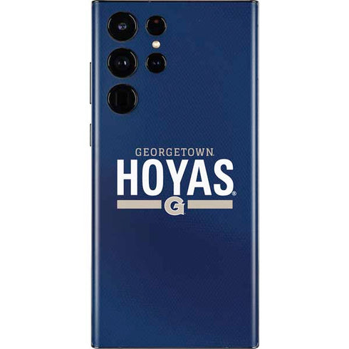 Georgetown University Hoyas Stripe Galaxy S22 Ultra Skin
