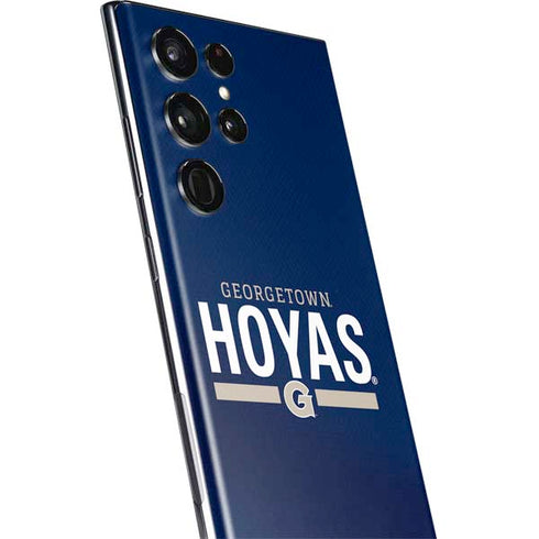 Georgetown University Hoyas Stripe Galaxy S22 Ultra Skin