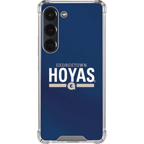 Georgetown University Hoyas Stripe Galaxy S23 Clear Case