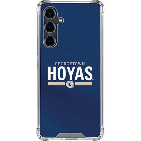 Georgetown University Hoyas Stripe Galaxy S23 FE Clear Case