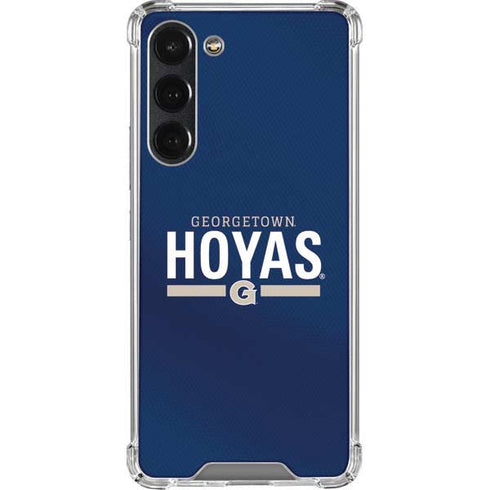 Georgetown University Hoyas Stripe Galaxy S23 Plus Clear Case
