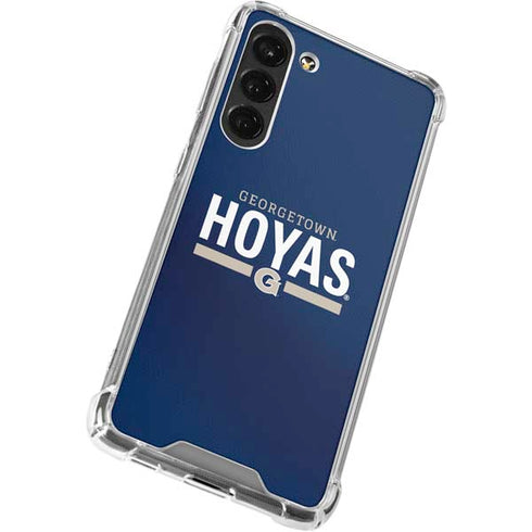 Georgetown University Hoyas Stripe Galaxy S23 Plus Clear Case