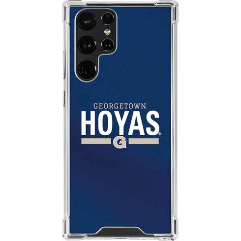 Georgetown University Hoyas Stripe Galaxy S24 Ultra Clear Case