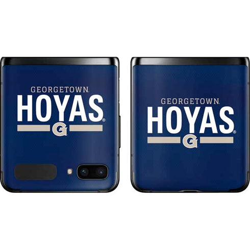 Georgetown University Hoyas Stripe Galaxy Z Flip Skin